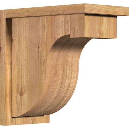 Ekena Millwork Del Monte Smooth Corbel w/Backplate, Western Red Cedar, 7 1/2"W x 14"D x 14"H COR08X14X14DEL01SWR
